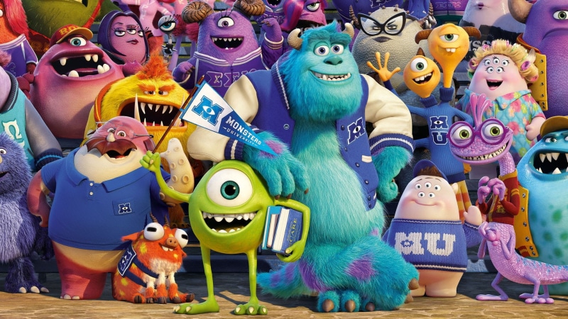 Terri and Terry (Monsters University), Don (Monsters University), James P. Sullivan, Squishy (Monsters University), Movie, Monsters University, Art (Monsters University)