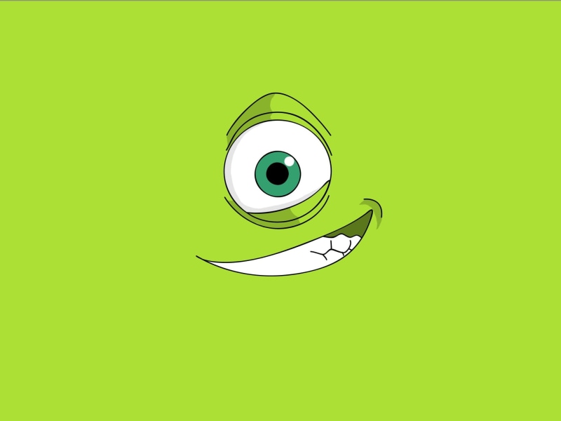 green background, electric lamp, fun, indoors, Inc., Monsters, humor, animal representation, studio shot, 1080P, animal themes, invertebrate, copy space