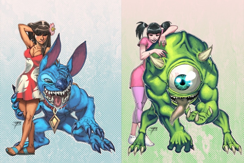 hd, 720P, x, monsters, Monsters Inc., art, artwork, Pixar, lilo, disney, stitch, inc, alternative