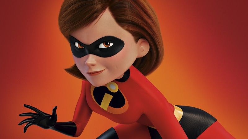background, costume, mask, gloves, Incredibles 2, Elastigirl, Walt Disney, cartoon, 4K, Pixar, The incredibles 2, poster