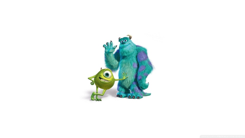 monsters, pixar, white, 1080P, background
