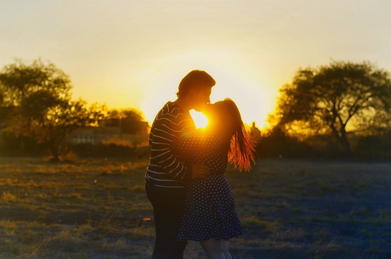 happiness, adult, summer, photography, grass, dusk, two People, young Adult, women, couple, man and woman, silhouette, men, heterosexual Couple, golden hour