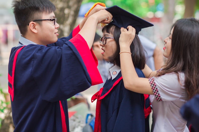 males, fun, friend, graduation, 5K, boys, graduation gown, happy, hat, man, offspring, college, education, learning, group, together, school, student
