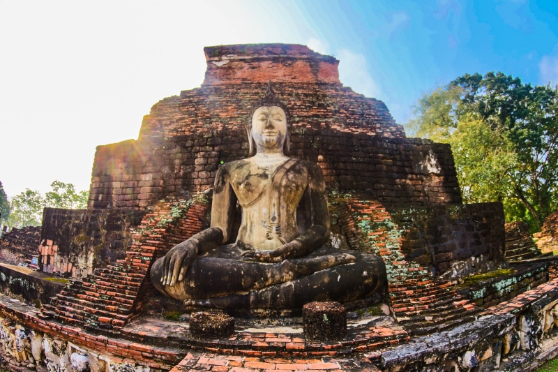 concrete, Buddhism, park, tourist, religion, faith, buddhist, ancient civilization, statue, temple, monument, buddha, ruins, stone, tropical, male likeness