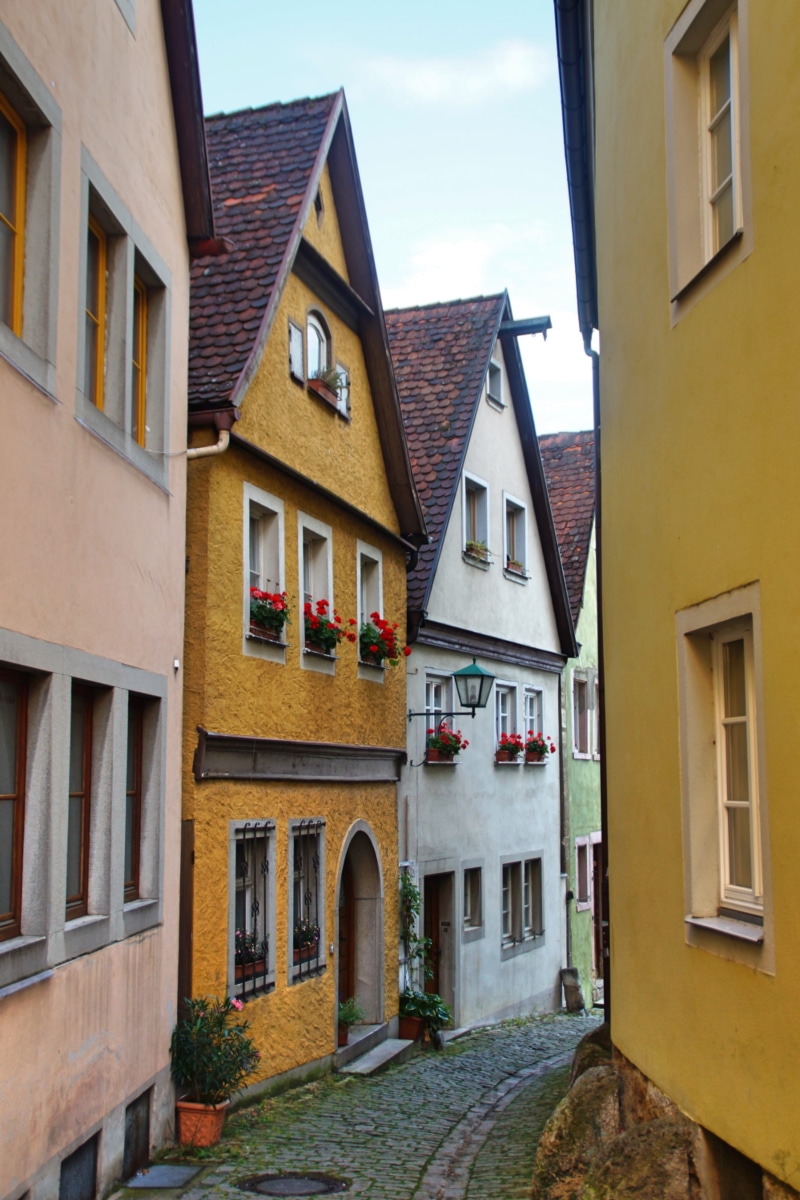 germany, wall, entrance, smallhomes, row house, no people, travel, plant, cloud - sky, building, sky, house, day, window, nature, outdoors, flowers, city