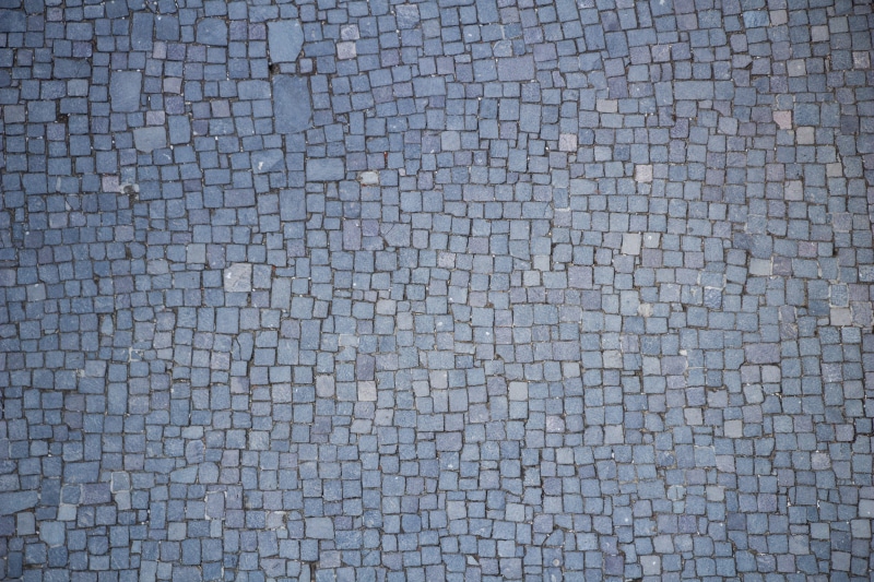 pattern, high angle view, day, cobblestone, brick, urban, city, old, texture, vintage, street, built structure, surface, cobble, walkway, tiled floor, gray