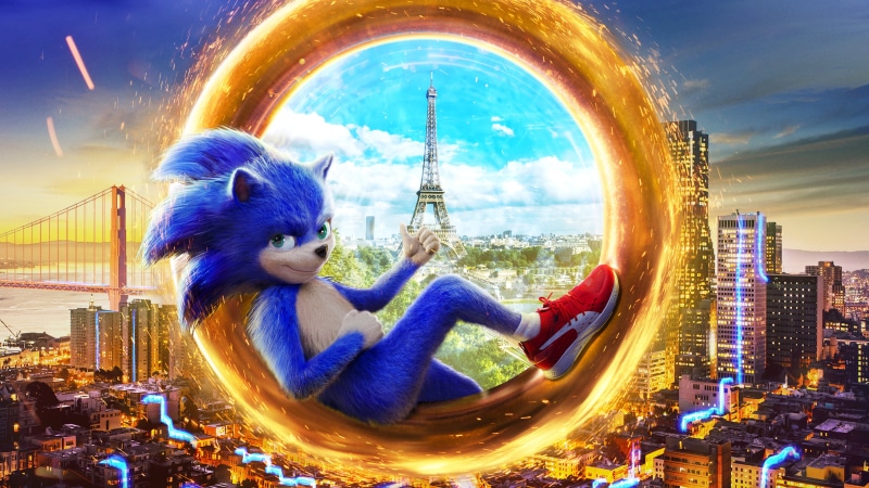 4K, Golden Gate, Sonic the Hedgehog, Eiffel Tower, Sonic the Hedgehog (2020), Shoe, Sonic, Portal