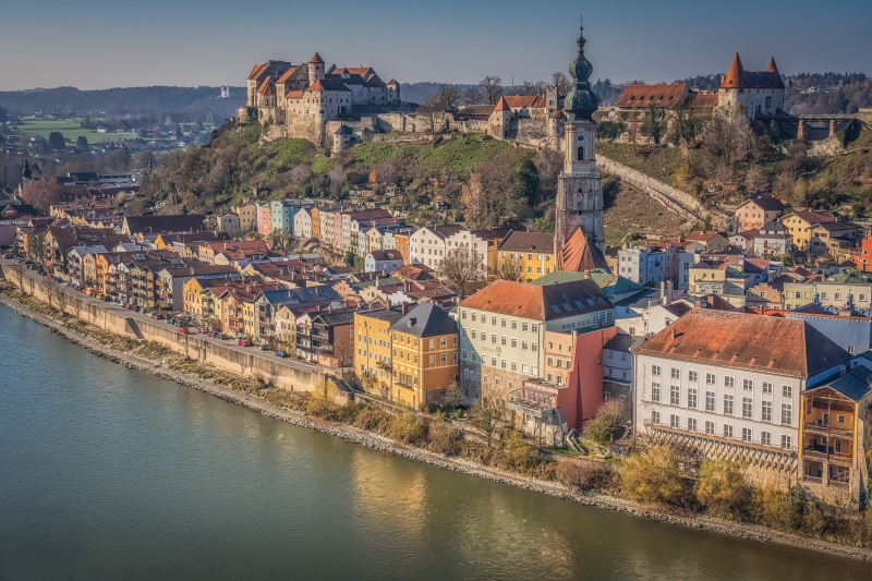 Bavaria, The Salzach River, home, Salzach River, castle, Burghausen, river, 2K, building, Germany, Bayern