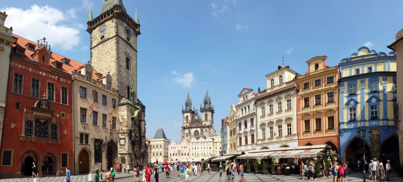 nature, history, tower, street, large group of people, travel destinations, tourism, built structure, crowd, building exterior, Prague, building, 2K, Czech Republic
