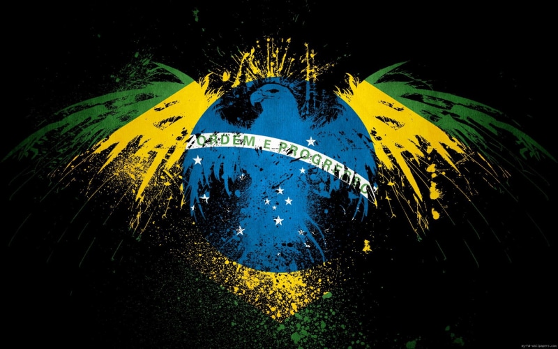 yellow, eagle, green, logo, diverse, colors, flag, world, 1080P, brazil, blue, white, abstract