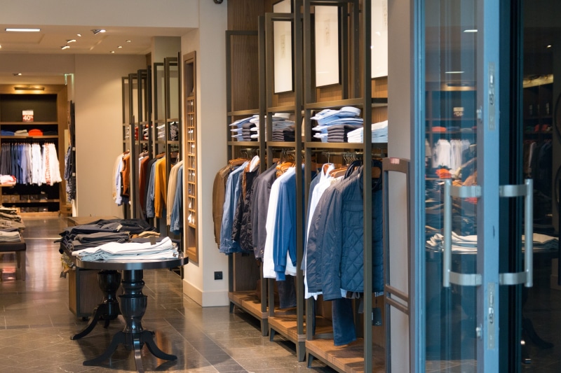 clothes rack, indoors, consumerism, clothing store, kielce, shopping mall, clothing, human representation, boutique, large group of objects, mannequin