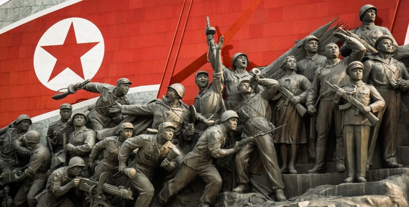 armed forces, military soldier north korea statue monument monuments propaganda, the past, day, statue, no people, art and craft, built structure, human representation