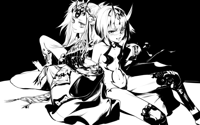 2K, Ibaraki Douji, anime, Fate/Grand Order, Shuten Douji (Fate/Grand Order), anime girls