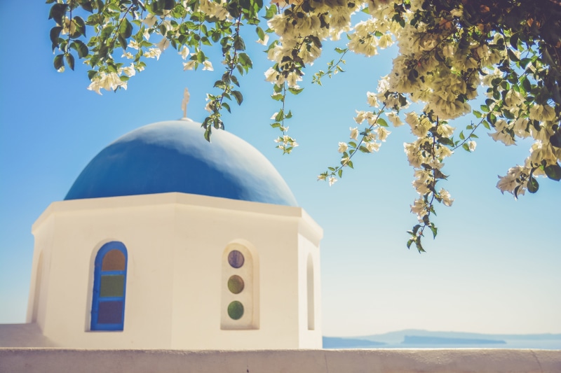 firรก, day, christianity, outdoors, dome, cross, flower, church, no People, vacations, blue, sky, roof, nature, building, bright, seaside, cathedral, scenics