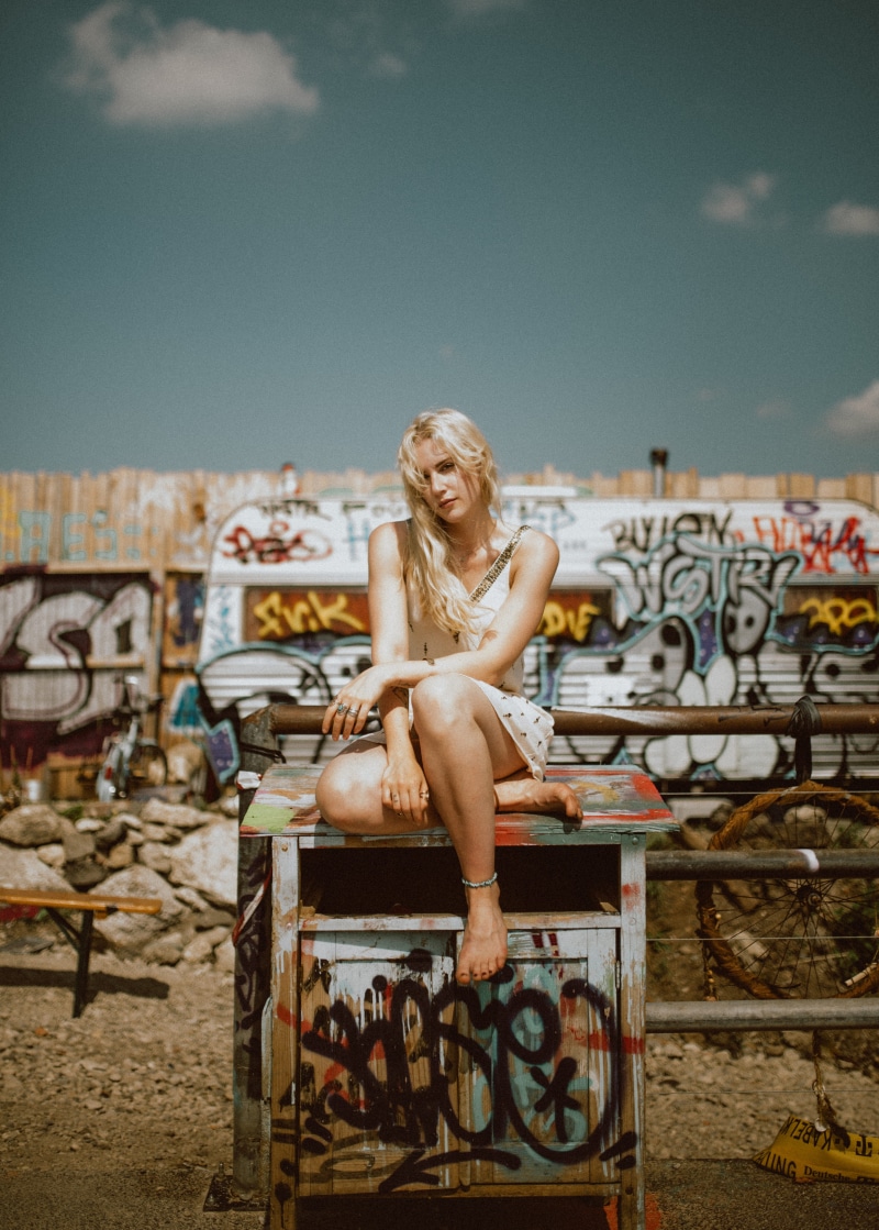 hairstyle, beautiful woman, green, young women, one person, portrait, caucasian, multicolored, woman, lady, hair, leisure activity, film, messy, looking at camera