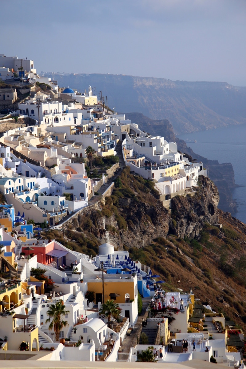 nature, outdoors, cyclades, sea, greek island, residential district, transportation, mode of transportation, high angle view, sky, crowded, townscape, water
