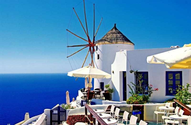 travel, mediterranean Sea, wind power, beach, idyllic, aegean Sea, alternative energy, vacations, mill, sea, day, architecture, europe, mykonos, fuel and power generation