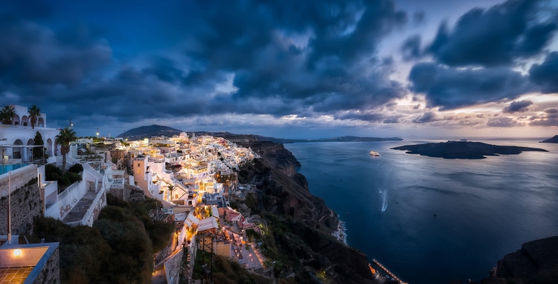 tranquility, building exterior, no people, building, digital, The Aegean sea, island, built structure, coast, sea, Santorini, Aegean Sea, bay, cityscape