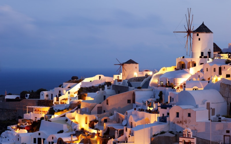 oia, travel and world, castle, 1080P