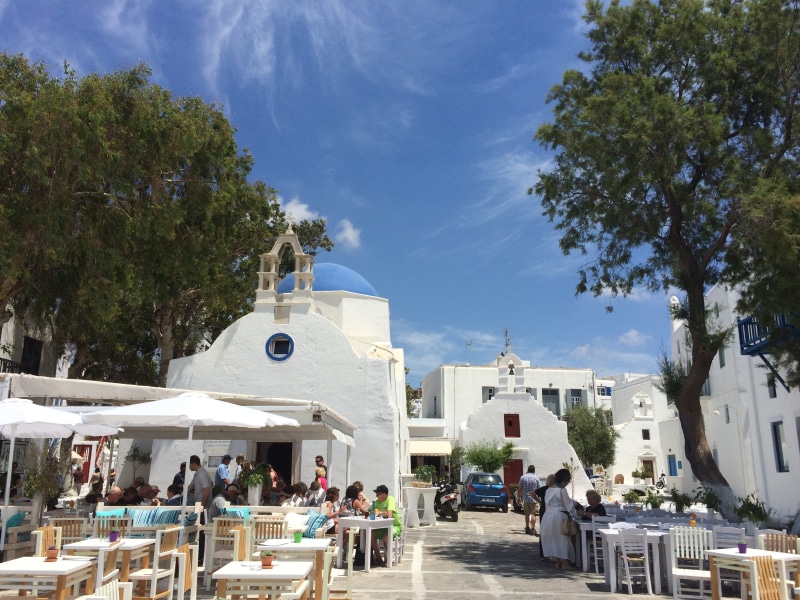 2K, built structure, travel, group of people, building exterior, adult, building, place of worship, men, mikonos, nature, tree, plant, crowd, mykonos