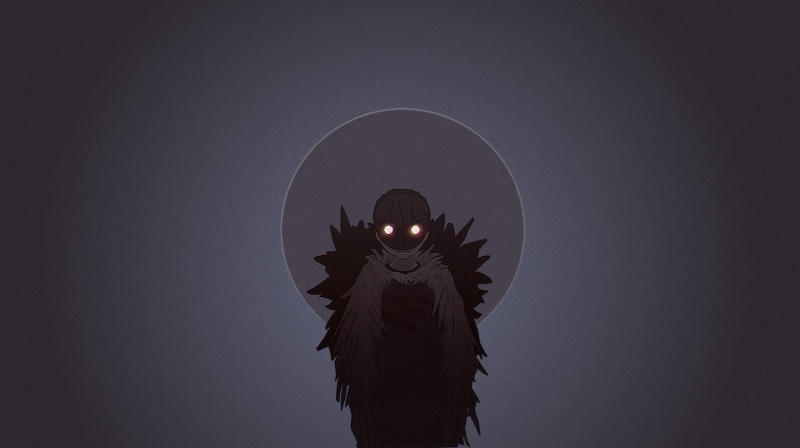 copy space, glowing, feathered, Caldera, night, artwork, planetary moon, silhouette, space, full moon, shape, geometric shape, mystery, one person, moon