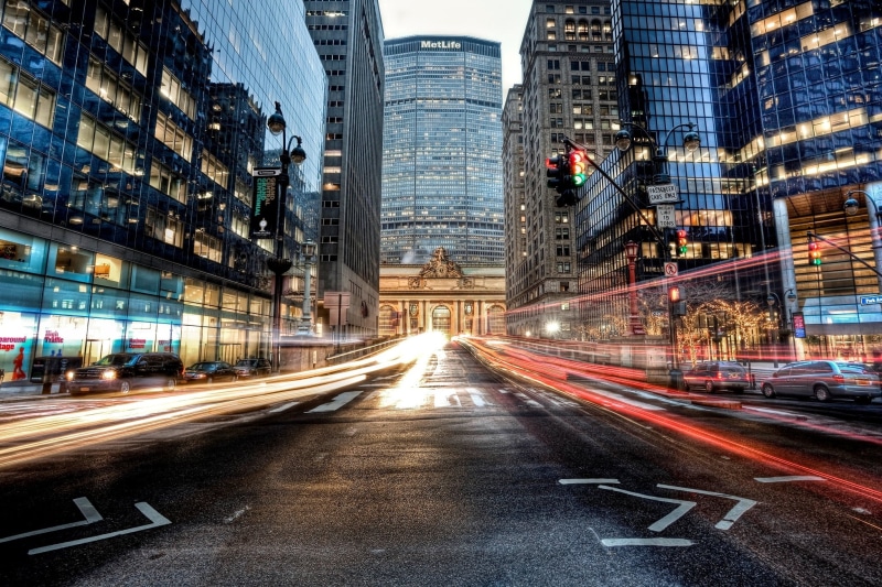 urban Skyline, dark, office Building, Grand Central Terminal, double-Decker Bus, no people, rush Hour, light, road, street Light, london - England, china - East Asia