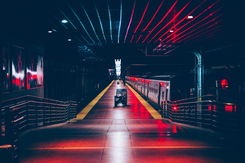 full length, public transportation, floor, architectural column, united states of america, flooring, vehicle, indoors, travel, built structure, one person