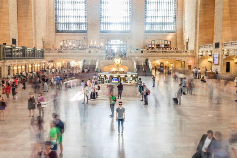 large group of people, city, building, nyc, transportation, 4K, train station, illuminated, train terminal, city life, photography, lapse, station, group of people