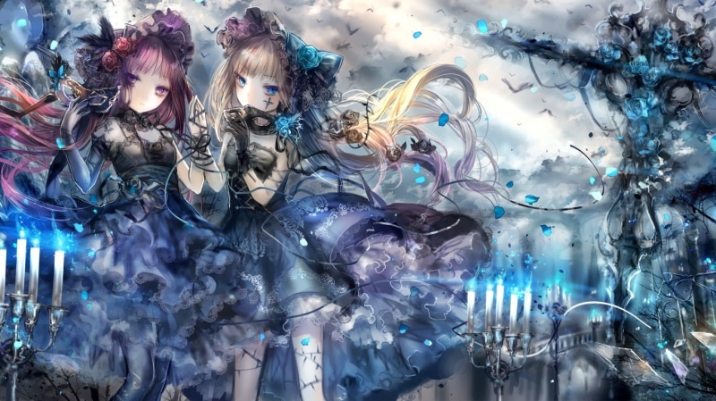 childhood, digital composite, indoors, real people, anime, original characters, anime girls, decoration, women, representation, leisure activity, candles