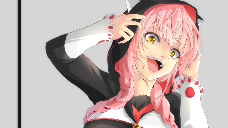 anime, white background, still life, open mouth, representation, day, fan art, 1080P, anime girls, studio shot, nature, close-up, no people, indoors, clothing