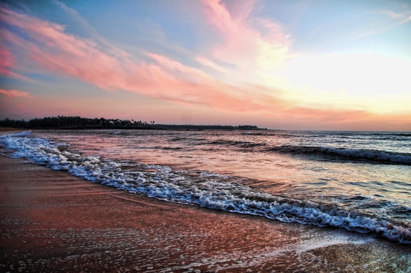 horizon over water, no people, outdoors, beach, sun, konkan, 2K, wave, sunset, water, land, maharashtra, seascape, tranquil scene, beauty in nature, scenics - nature