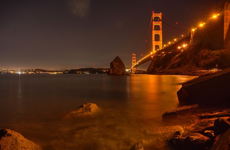 old, 4K, Photomatix, famous Place, time, Explore, long exposure, reflection, Golden Gate Bridge, California, RAW, sea, NEX-6, SEL-P1650, bridge - Man Made Structure