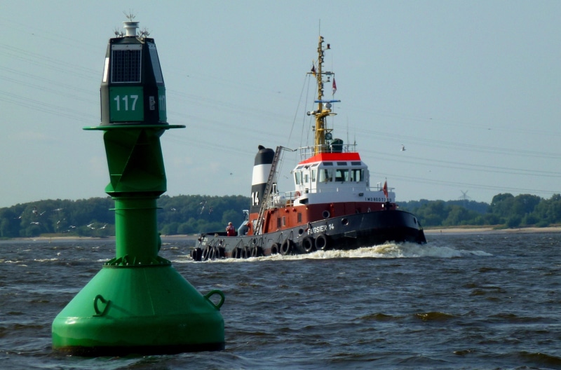 outdoors, germany, no people, tug, support, 2K, cargo, romance, day, lighthouse, passenger craft, mood, technology, water, seafaring, transportation, rippled