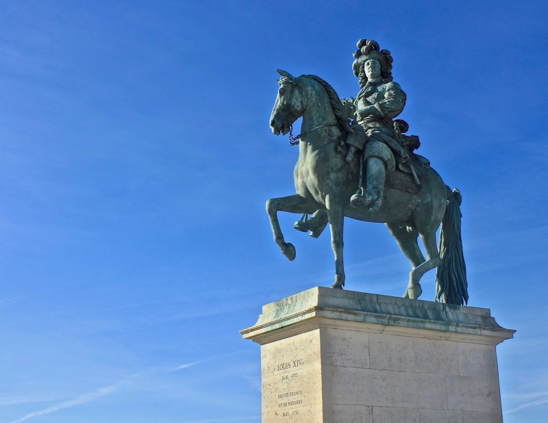 human representation, architecture, louis xiv, sky, no people, france, outdoors, livestock, angel, statue, history, nature, tourism, male likeness, the past