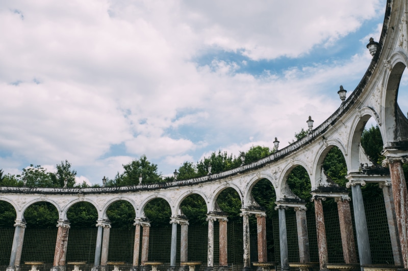 the past, arched, palace of versailles, 4K, nature, royal, versailles, france, plant, outdoors, travel destinations, religion, building exterior, tree