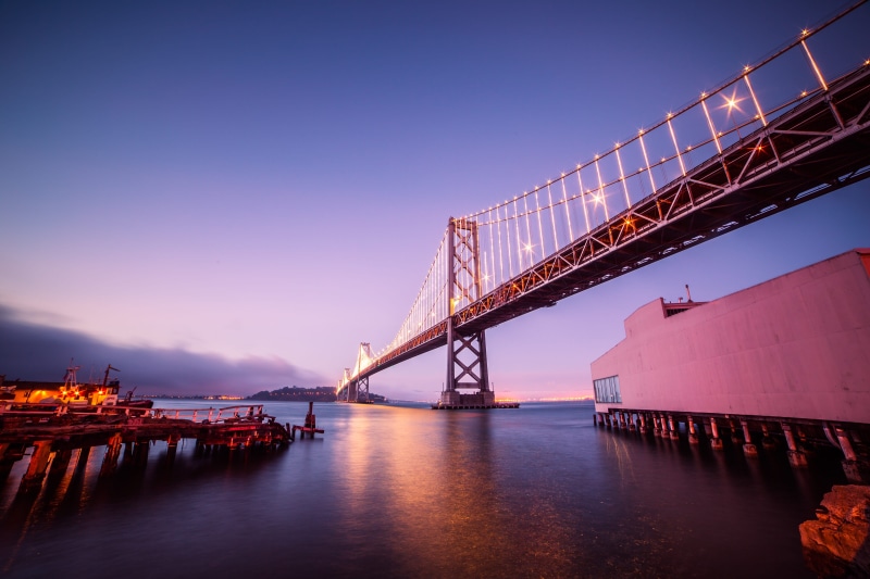 nature, built structure, San Francisco, famous Place, river, treasure, At Night, long exposure, island, architecture, transportation, illuminated, steel bridge