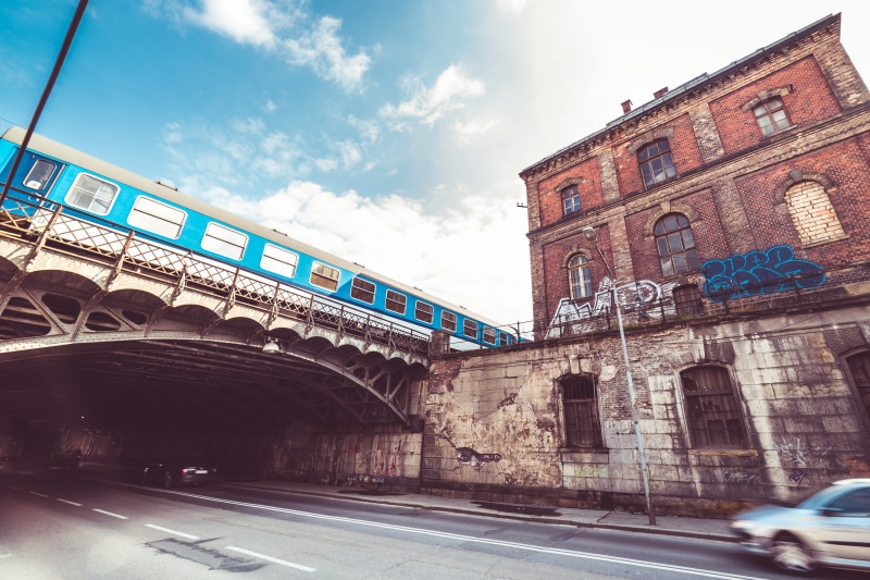 no people, the past, vintage, building Exterior, cloud - sky, transportation, street, abandoned, road, bridge - man made structure, famous Place, bricks