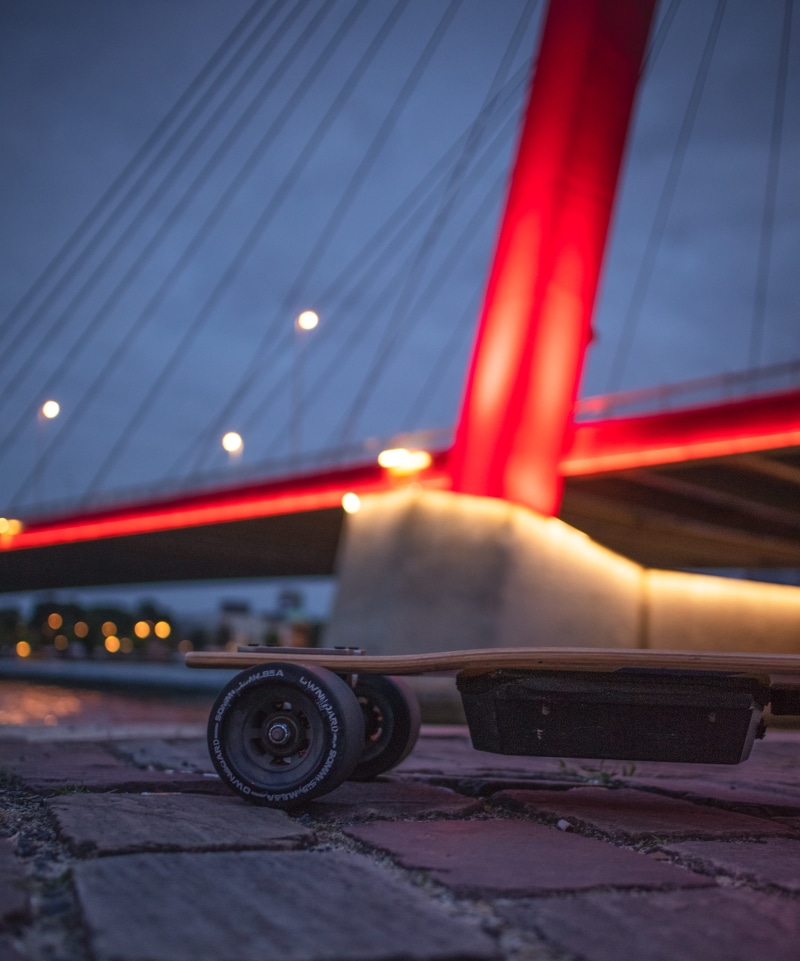 netherlands, red, suspension bridge, bridge, wheel, technology, no people, city shot, 4K, air vehicle, bridge cable, electric longboard, industry, light