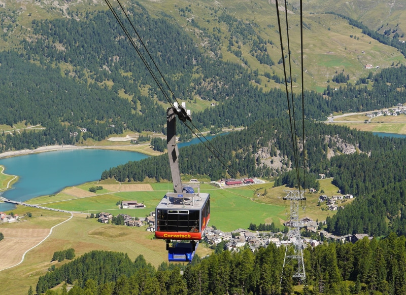 green color, encounter, cabin, 4K, leisure activity, transportation, water, day, engadin, high inntal, suspension wires, outdoors, graubünden, plant, scenics - nature