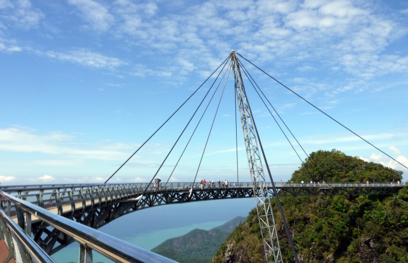 travel, transportation, cable-stayed bridge, langkawi, engineering, green, city, malaysia, 2K, travel destinations, water, bridge, near, bay, bridge - man made structure