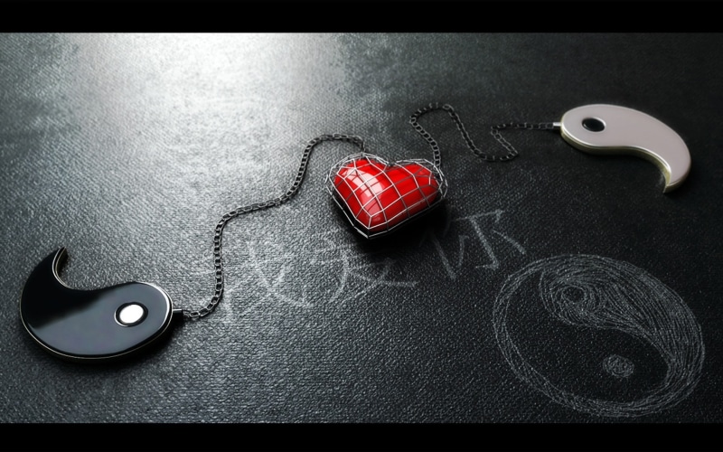love, ying, yang, symbol, 1080P