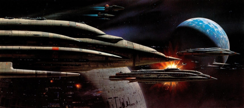artwork, spaceship, planet, star wars, wars, space, star, 1080P