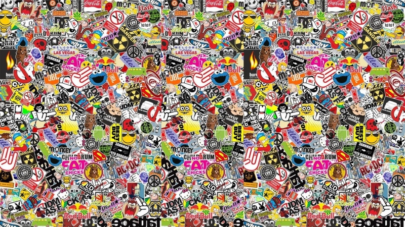 1080P, Man Made, Sticker, Sticker Bomb