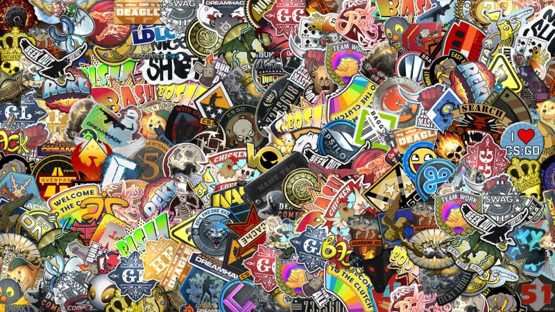 Sticker Bomb, Sticker, 1080P, Man Made