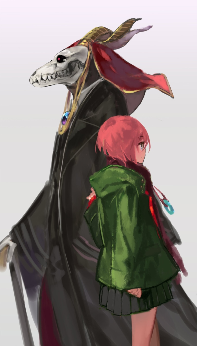 Elias Ainsworth, clothing, three quarter length, women, men, anime girls, anime, adult, 1080P, studio shot, Hatori Chise, headwear, nature, Mahoutsukai no Yome