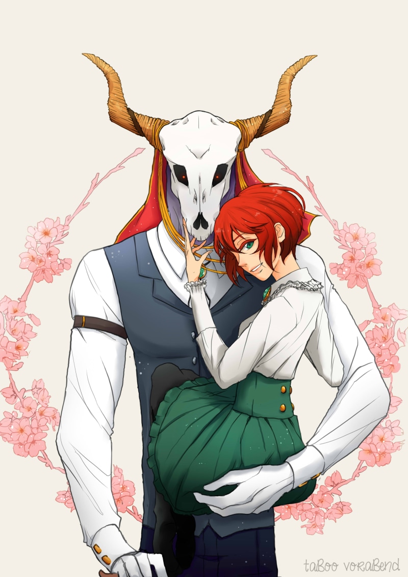 celebration, nature, 2K, people, bizarre, costume, Mahoutsukai no Yome, fun, outdoors, Elias Ainsworth, emotion, women, mask, Hatori Chise, adult, mammal