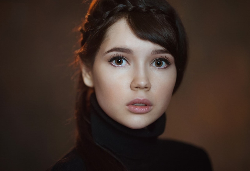 women, Ekaterina Ermakova, face, brunette, 720P, Maxim Maximov