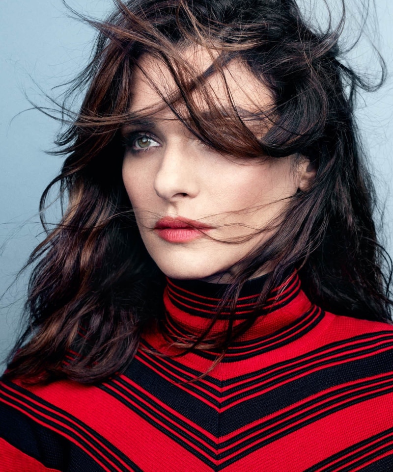 red lipstick, actress, green eyes, brunette, 720P, Rachel Weisz