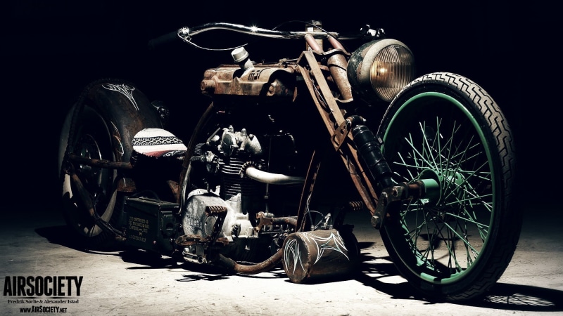 no people, motorcycle, night, old, chrome, black color, wheel, stationary, retro styled, racer, black background, land vehicle, studio shot, Indian, motor vehicle
