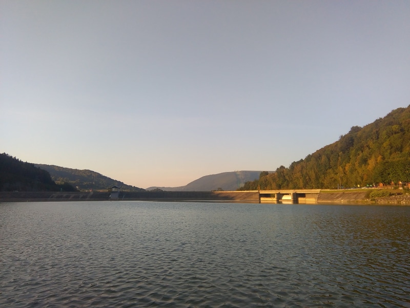 day, relaxation, water, lake, outdoors, sky, nature, tranquil scene, waterfront, clear sky, copy space, mountain, tranquility, remote, land, scenics - nature